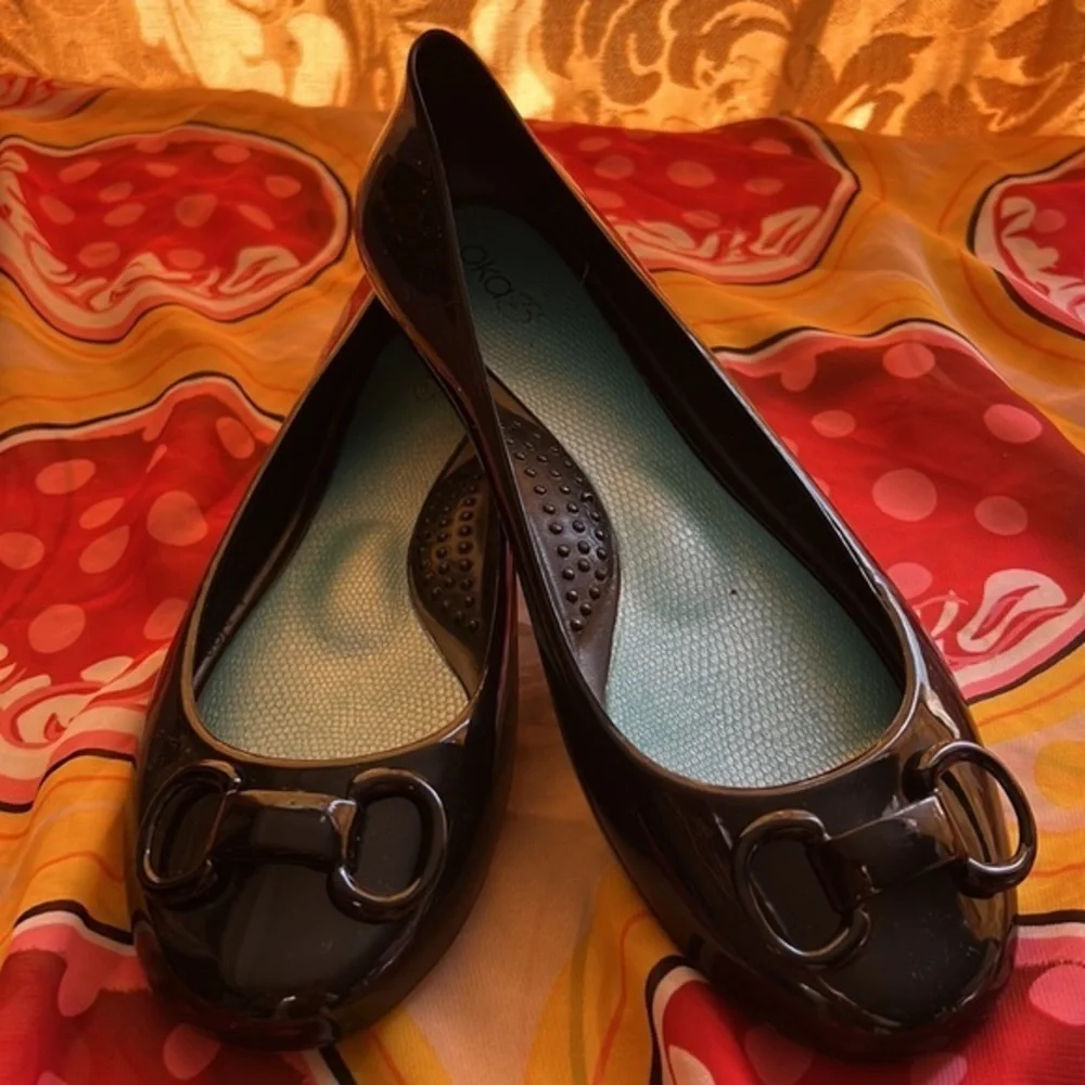 Oka B flat ballet slip on rubber size US 8 EU 38 - Picture 10 of 11